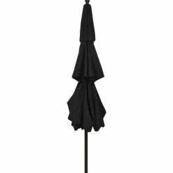 MAISON EXCLUSIVE - Parasol de jardin à 3 niveaux avec mât en aluminium noir 3,5 m