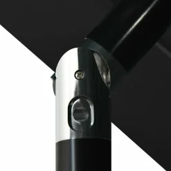 MAISON EXCLUSIVE - Parasol de jardin à 3 niveaux avec mât en aluminium noir 3,5 m
