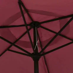 MAISON EXCLUSIVE - Parasol de jardin avec mât en métal rouge bordeaux 300 cm