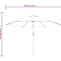 MAISON EXCLUSIVE - Parasol de jardin avec mât en métal rouge bordeaux 300 cm