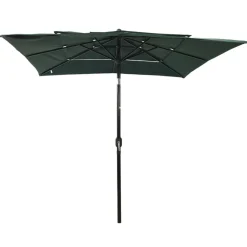 MAISON EXCLUSIVE - Parasol de jardin à 3 niveaux avec mât en aluminium vert