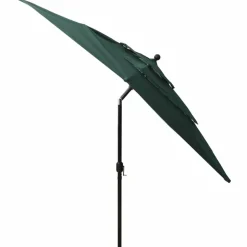 MAISON EXCLUSIVE - Parasol de jardin à 3 niveaux avec mât en aluminium vert