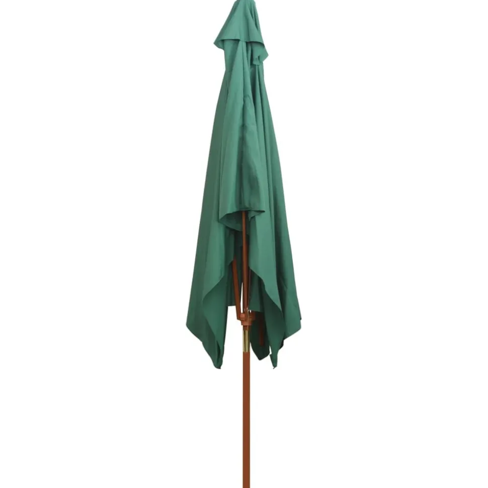 MAISON EXCLUSIVE - Parasol avec poteau en bois 200 x 300 cm vert