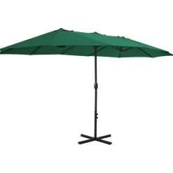 MAISON EXCLUSIVE - Parasol d'extérieur et mât en aluminium 460x270 cm vert