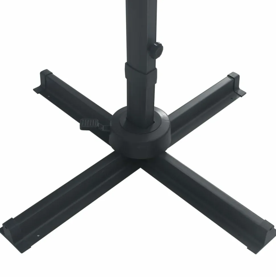 MAISON EXCLUSIVE - Parasol de jardin en porte-à-faux lumières led mât en aluminium