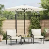 MAISON EXCLUSIVE - Parasol de jardin avec mât en acier blanc 268x268x226 cm