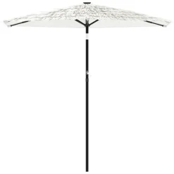 MAISON EXCLUSIVE - Parasol de jardin avec mât en acier blanc 268x268x226 cm