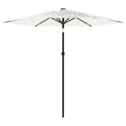 MAISON EXCLUSIVE - Parasol de jardin avec mât en acier blanc 268x268x226 cm