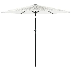 MAISON EXCLUSIVE - Parasol de jardin avec mât en acier blanc 268x268x226 cm