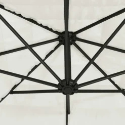 MAISON EXCLUSIVE - Parasol de jardin avec mât en acier blanc 268x268x226 cm