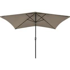 MAISON EXCLUSIVE - Parasol de jardin avec led et mât en acier taupe 2x3 m