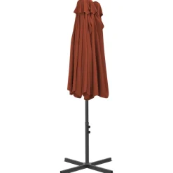 MAISON EXCLUSIVE - Parasol d'extérieur avec poteau en aluminium terre cuite