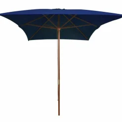 MAISON EXCLUSIVE - Parasol de jardin avec mât en bois bleu 200x300 cm