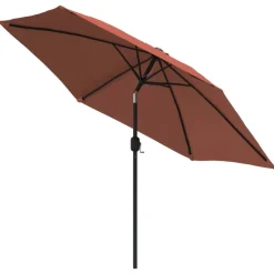 MAISON EXCLUSIVE - Parasol de jardin avec mât en métal terre cuite 300 cm
