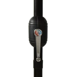 MAISON EXCLUSIVE - Parasol de jardin à 3 niveaux avec mât en aluminium noir 3 m