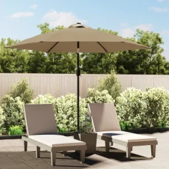 MAISON EXCLUSIVE - Parasol d'extérieur avec poteau en métal 300 cm taupe