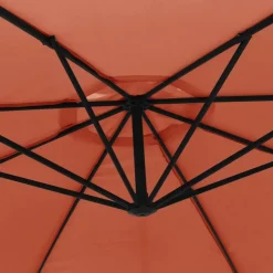 MAISON EXCLUSIVE - Parasol de jardin en porte-à-faux et poteau en aluminium