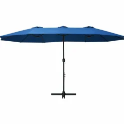 MAISON EXCLUSIVE - Parasol d'extérieur et poteau en aluminium 460x270 cm bleu