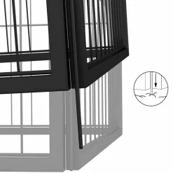 MAISON EXCLUSIVE - Parc pour chien 20panneaux noir 100x50cm acier enduit de poudre