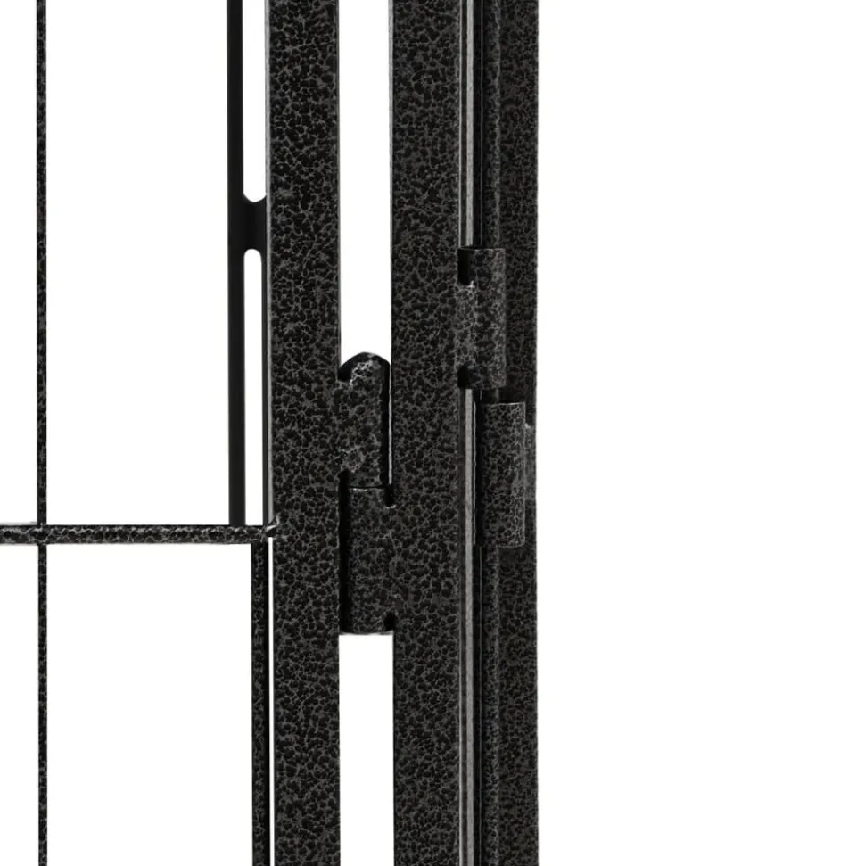MAISON EXCLUSIVE - Parc pour chien 4 panneaux noir 100x50cm acier enduit de poudre