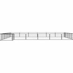 MAISON EXCLUSIVE - Parc pour chien 24panneaux noir 100x50cm acier enduit de poudre