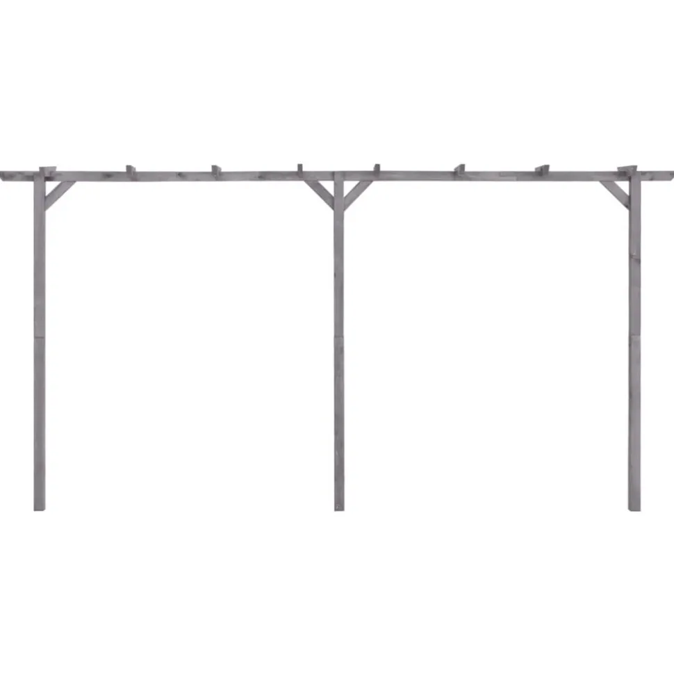 MAISON EXCLUSIVE - Pergola de jardin gris 400x40x205 cm bois de pin imprégné