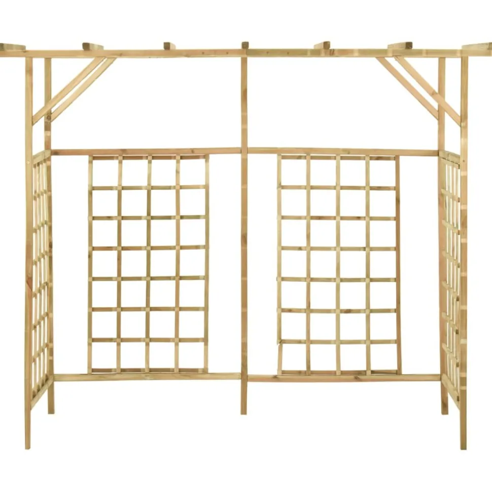 MAISON EXCLUSIVE - Pergola de jardin pour poubelles triples bois de pin imprégné