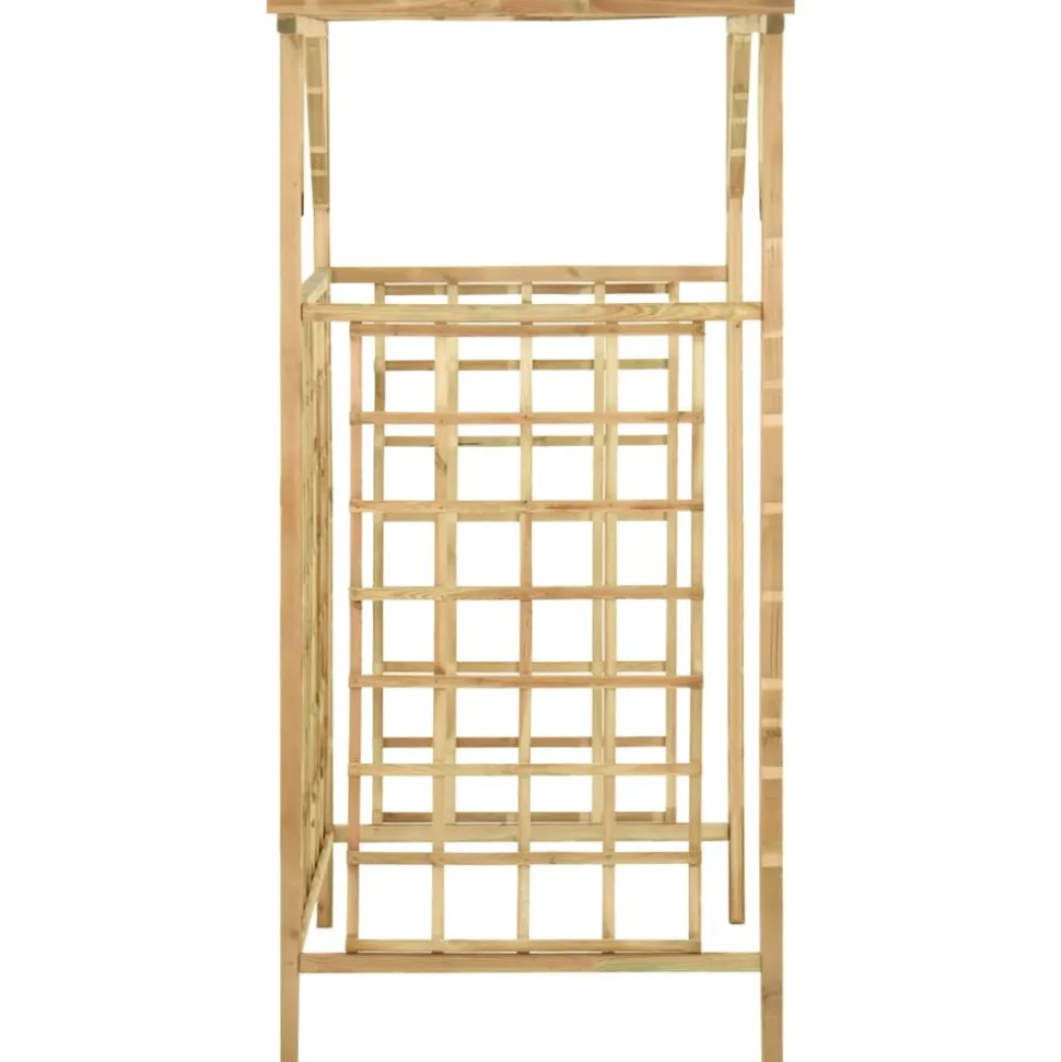 MAISON EXCLUSIVE - Pergola de jardin pour poubelles doubles bois de pin imprégné