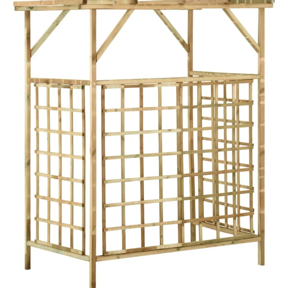 MAISON EXCLUSIVE - Pergola de jardin pour poubelles doubles bois de pin imprégné