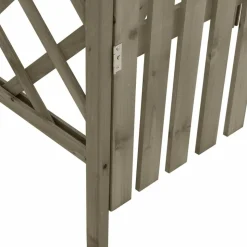 MAISON EXCLUSIVE - Pergola avec portail 116x40x204 cm gris bois de sapin massif