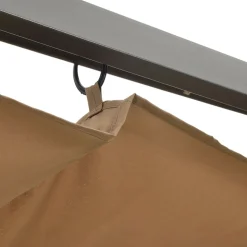 MAISON EXCLUSIVE - Pergola avec toit rétractable taupe 3x3 m acier 180 g/m²