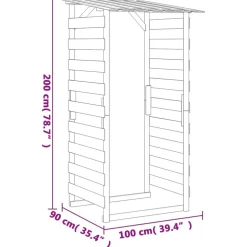 MAISON EXCLUSIVE - Pergolas avec toits 3 pcs 100x90x200 cm bois de pin imprégné