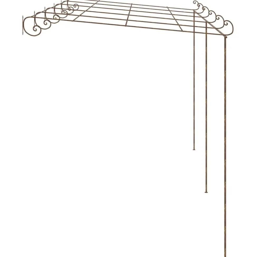 MAISON EXCLUSIVE - Pergola de jardin marron antique 6x3x2,5 m fer