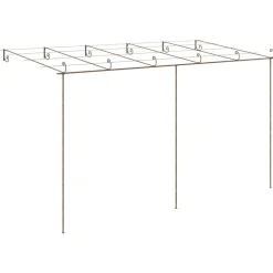 MAISON EXCLUSIVE - Pergola de jardin marron antique 6x3x2,5 m fer