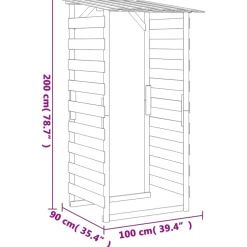 MAISON EXCLUSIVE - Pergolas avec toits 4 pcs 100x90x200 cm bois de pin imprégné