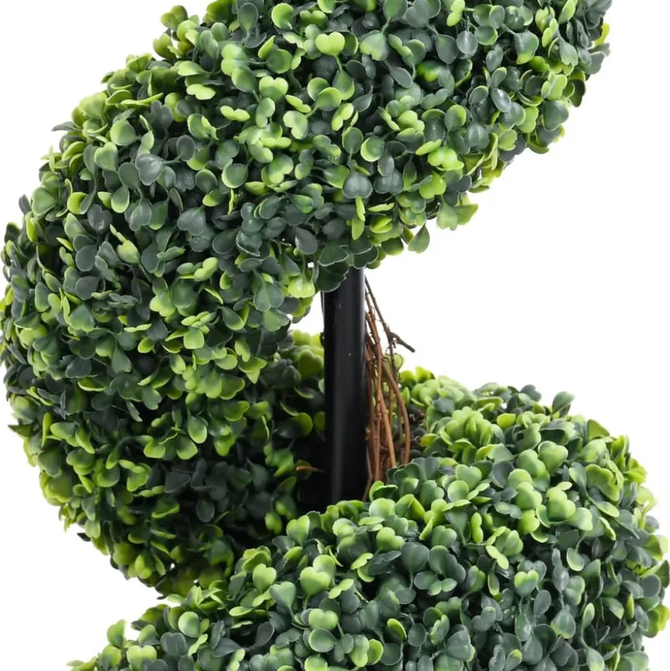 MAISON EXCLUSIVE - Plante de buis artificiel en spirale avec pot vert 59 cm