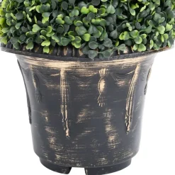 MAISON EXCLUSIVE - Plante de buis artificiel en spirale avec pot vert 100 cm