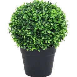 MAISON EXCLUSIVE - Plantes de buis artificiel 2 pcs avec pots boule vert 32 cm