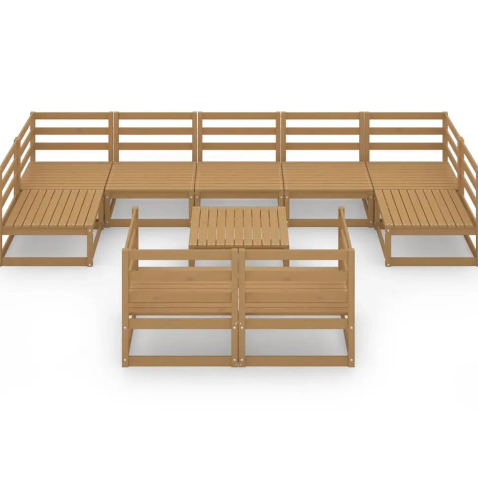 MAISON EXCLUSIVE - Salon de jardin 10 pcs bois de pin massif