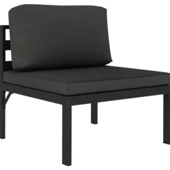 MAISON EXCLUSIVE - Salon de jardin 11 pcs avec coussins aluminium anthracite