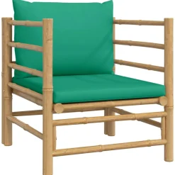 MAISON EXCLUSIVE - Salon de jardin 8 pcs avec coussins vert bambou