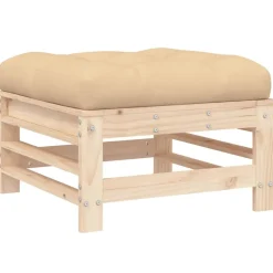 MAISON EXCLUSIVE - Salon de jardin 7 pcs avec coussins bois massif