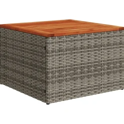 MAISON EXCLUSIVE - Salon de jardin avec coussins 13 pcs gris résine tressée
