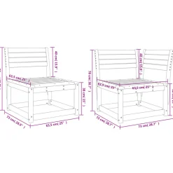 MAISON EXCLUSIVE - Salon de jardin 5 pcs bois massif de douglas