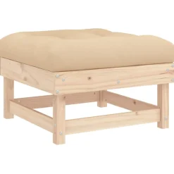 MAISON EXCLUSIVE - Salon de jardin 4 pcs avec coussins bois massif