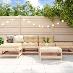 MAISON EXCLUSIVE - Salon de jardin 6 pcs bois de pin massif