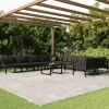 MAISON EXCLUSIVE - Salon de jardin 11 pcs avec coussins aluminium anthracite