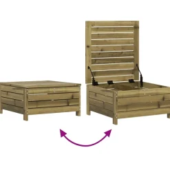 MAISON EXCLUSIVE - Salon de jardin 6 pcs bois de pin imprégné