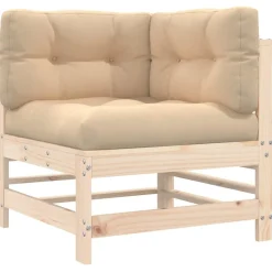 MAISON EXCLUSIVE - Salon de jardin 8 pcs avec coussins bois massif