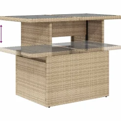 MAISON EXCLUSIVE - Salon de jardin avec coussins 7 pcs beige résine tressée